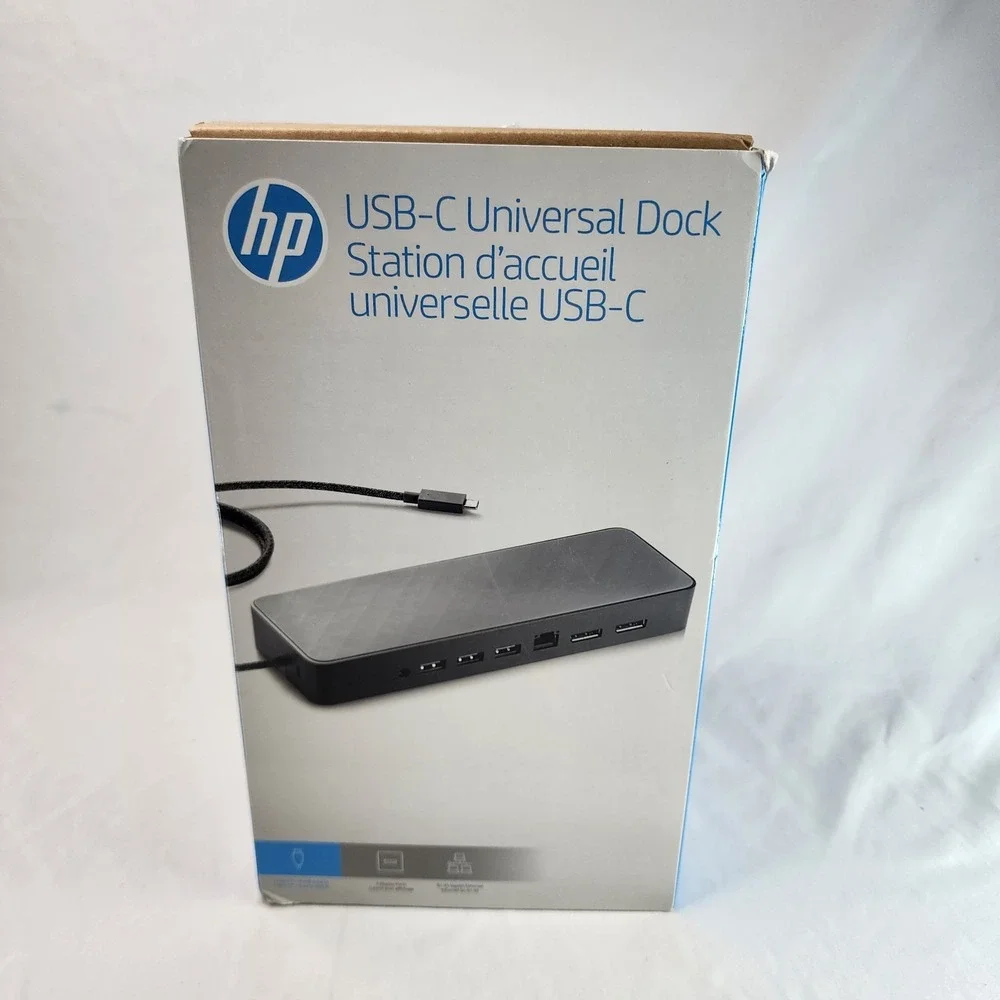 HP USB-C Universal Dock 1MK33AA Dual 4K DP 60W PD Ethernet USB